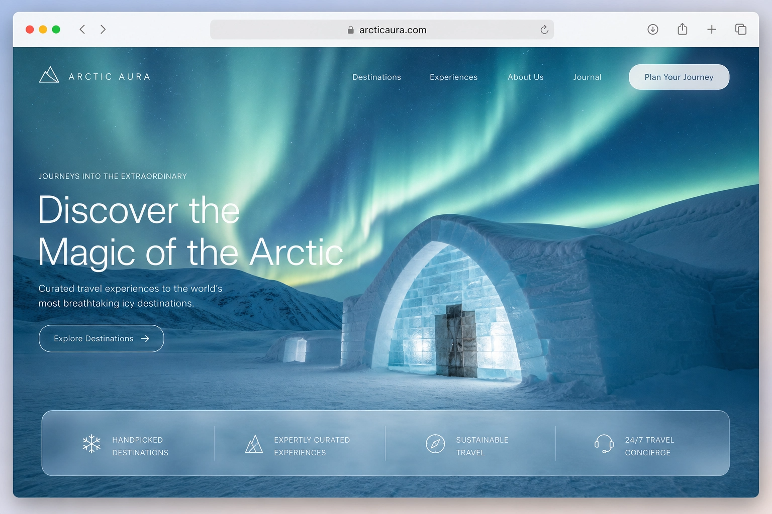 Arctic Aura travel site