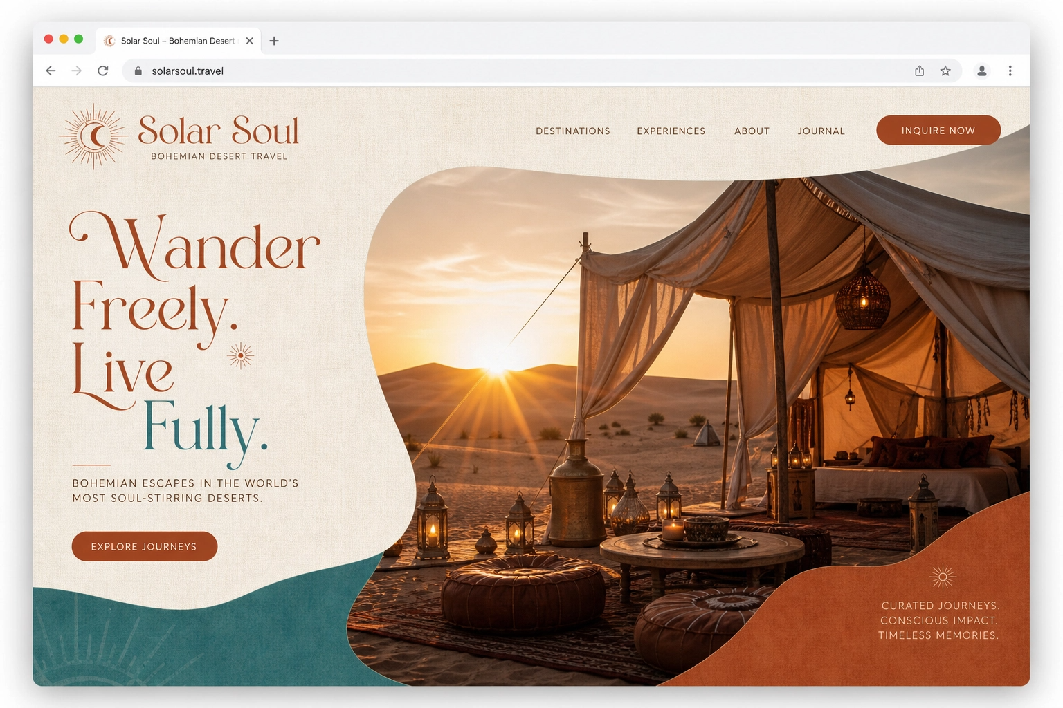 Solar Soul travel site